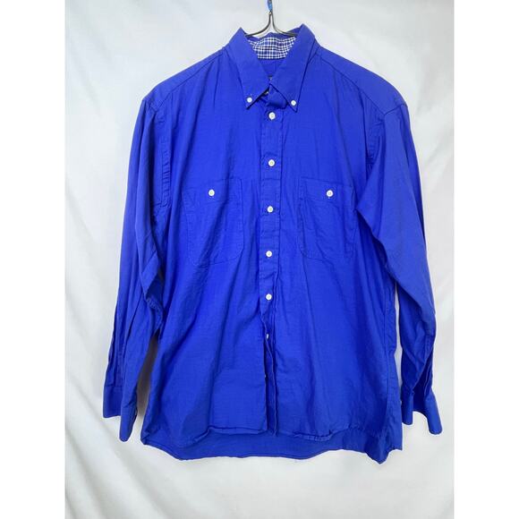 Gitman Bros. Blue Button Down Preppy Lightweight Shirt - Men's Size Large - Picture 1 of 7